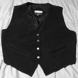 Black suede vest.